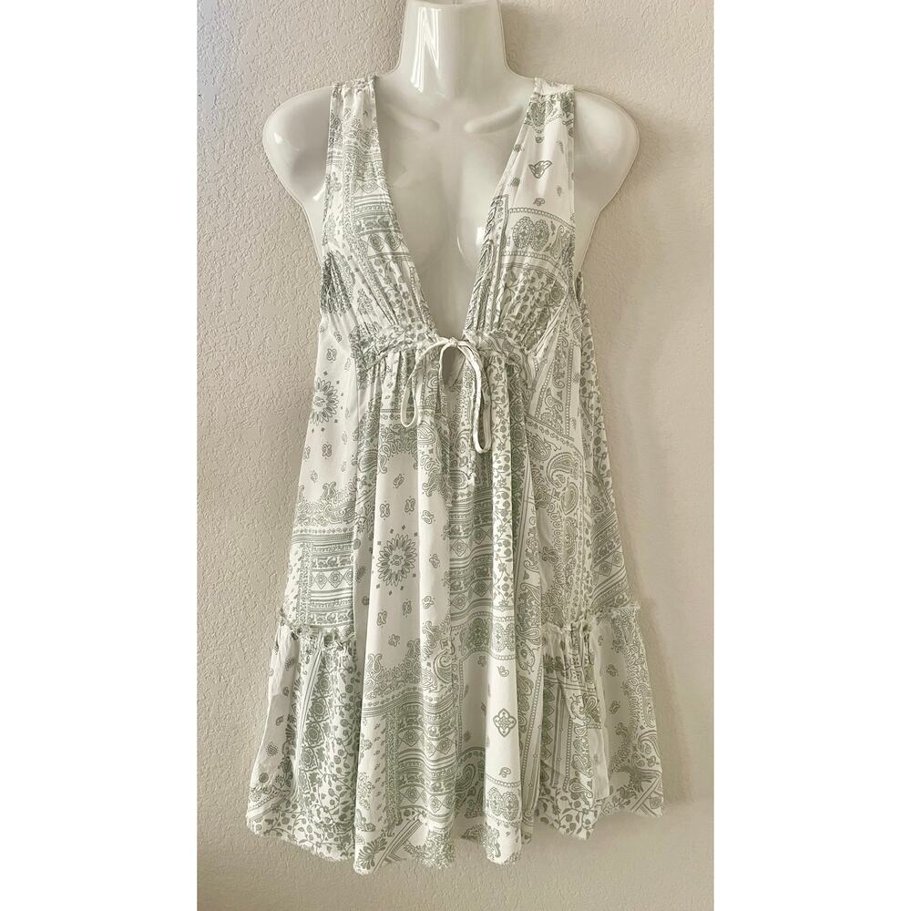Ocean Drive Summer Surf Beach Dress Floral Paisley Print Lightweight Size Med